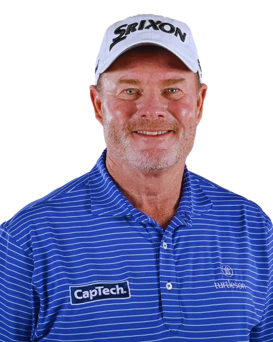 Joe Durant smiling for the PGA tour